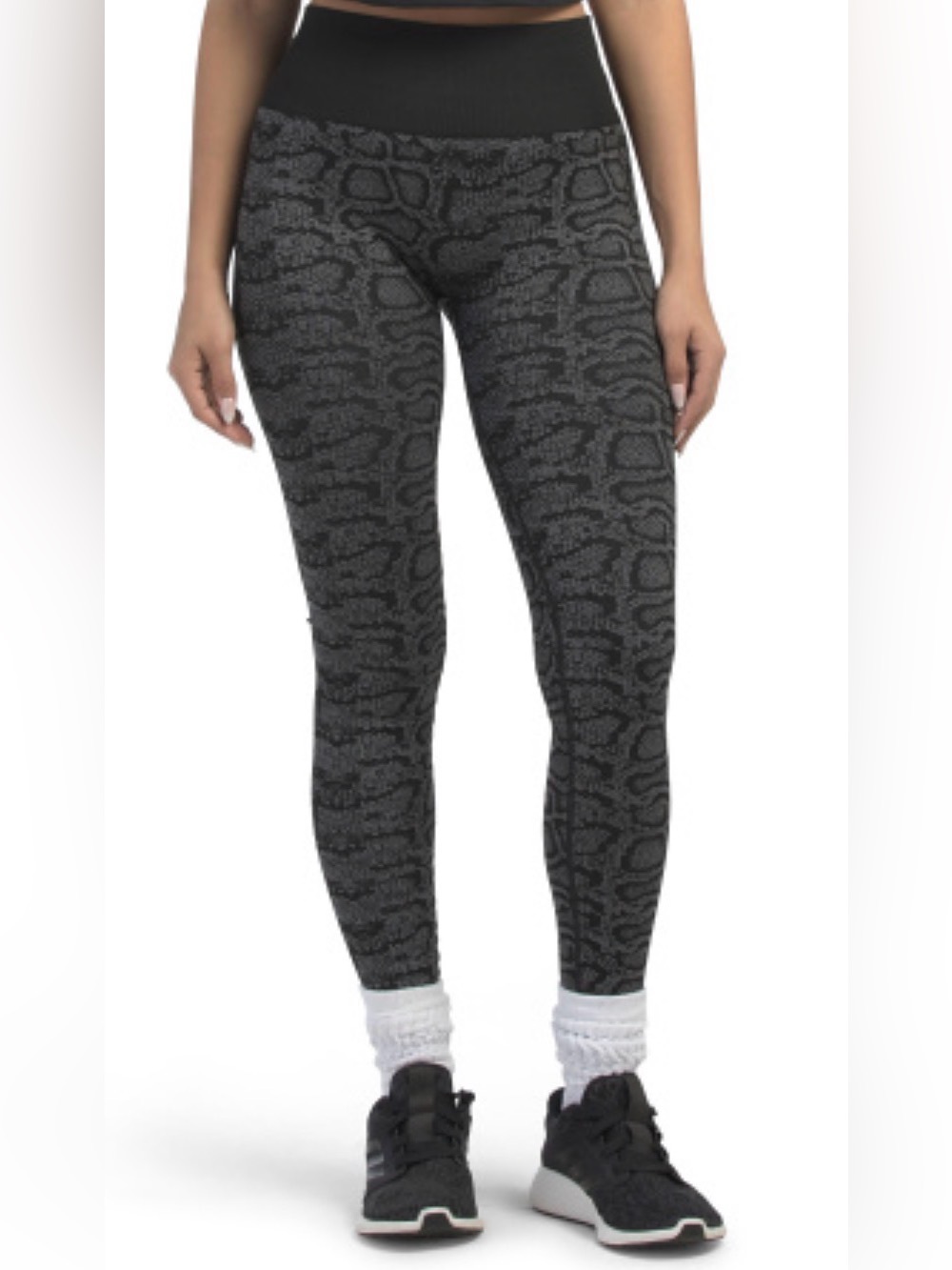 Ryka Charcoal Gray Animal-Print High-Waist Leggings